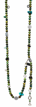 Load image into Gallery viewer, Australian Handmade African Turquoise Necklace with Pearls and Sterling Silver
