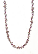 Load image into Gallery viewer, Australian Handmade Pink Necklace with Pink Pearls and Rubies
