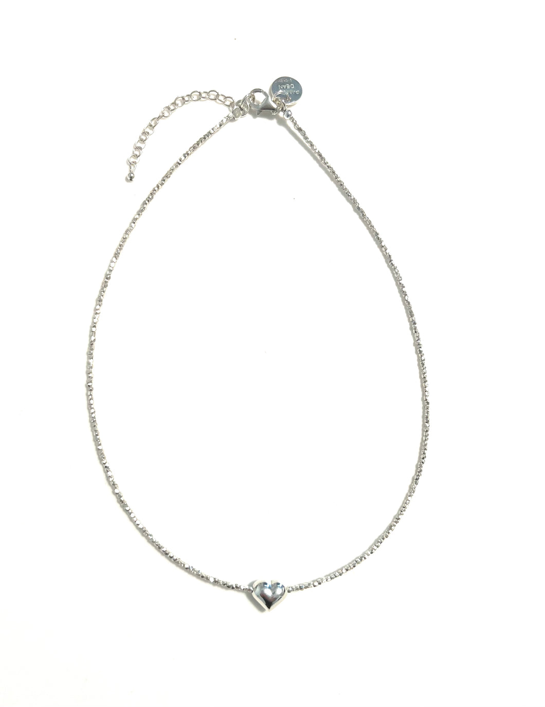 Sterling Silver Chain Necklace with Sterling Silver Heart