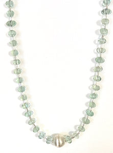 Australian Handmade Green Necklace with Fluorite and Sterling Silver