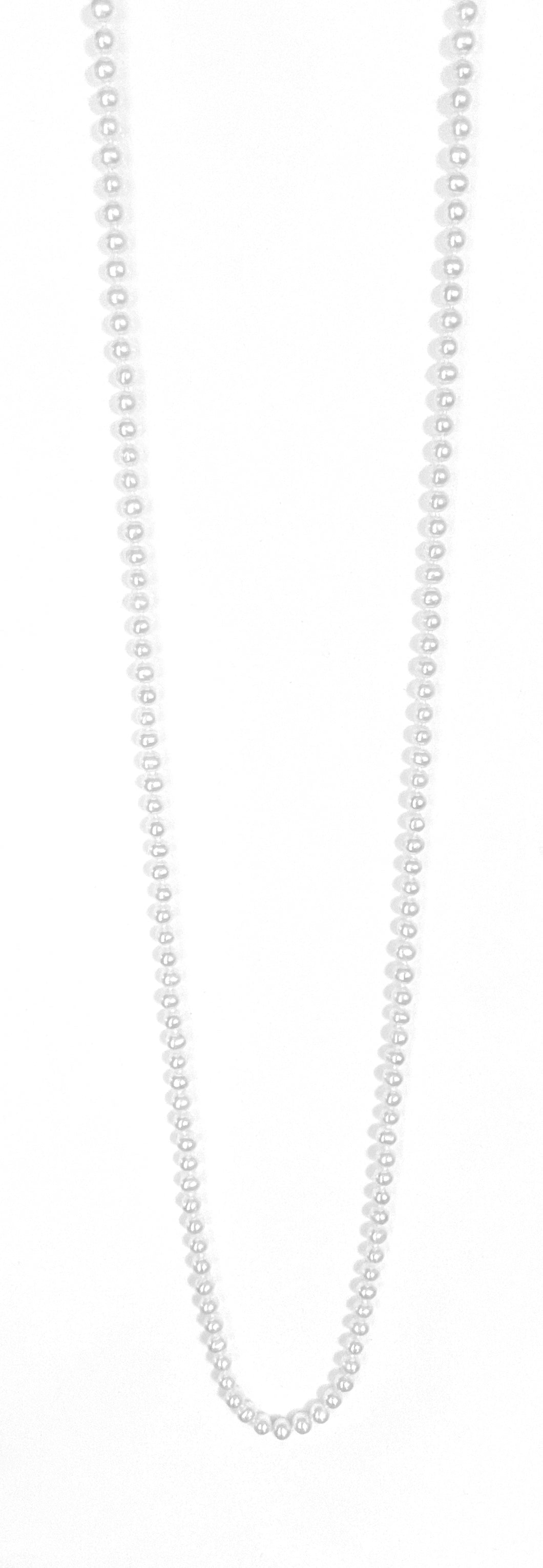 White Long Pearl Necklace