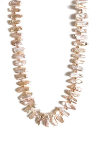 Australian Handmade Pink Biwa Pearl Necklace