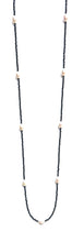 Load image into Gallery viewer, Australian Handmade Black Spinel Necklace with Pearls
