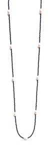 Australian Handmade Black Spinel Necklace with Pearls