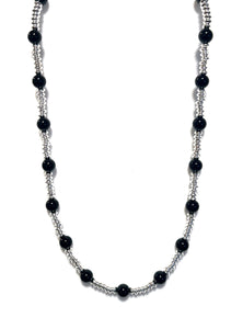 Australian Handmade Black Necklace with Onyx and Sterling Silver