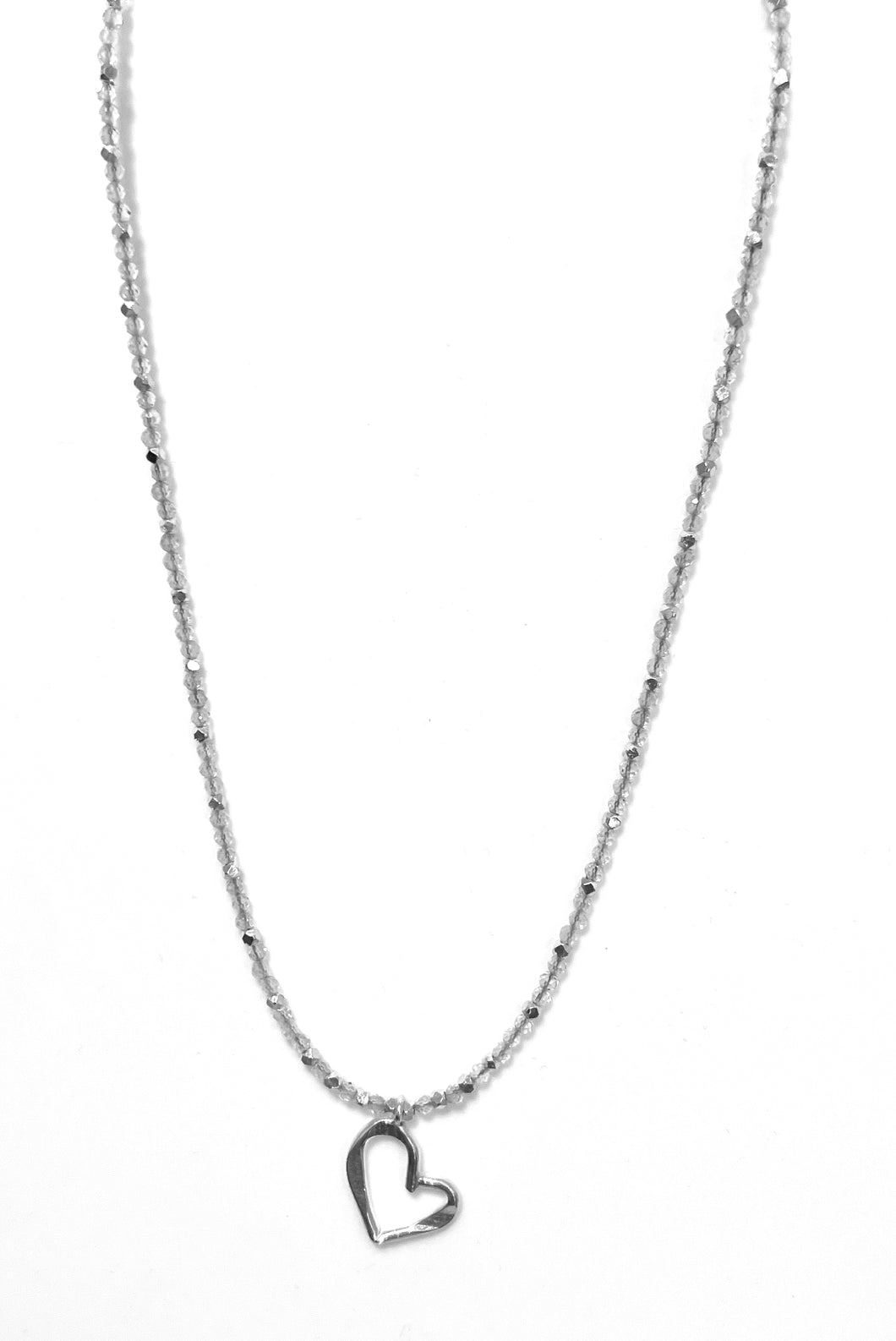 Australian Handmade Clear White Topaz Necklace with Sterling Silver