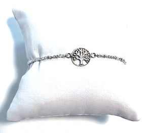 Sterling Silver Bracelet with Tree of Life Charm