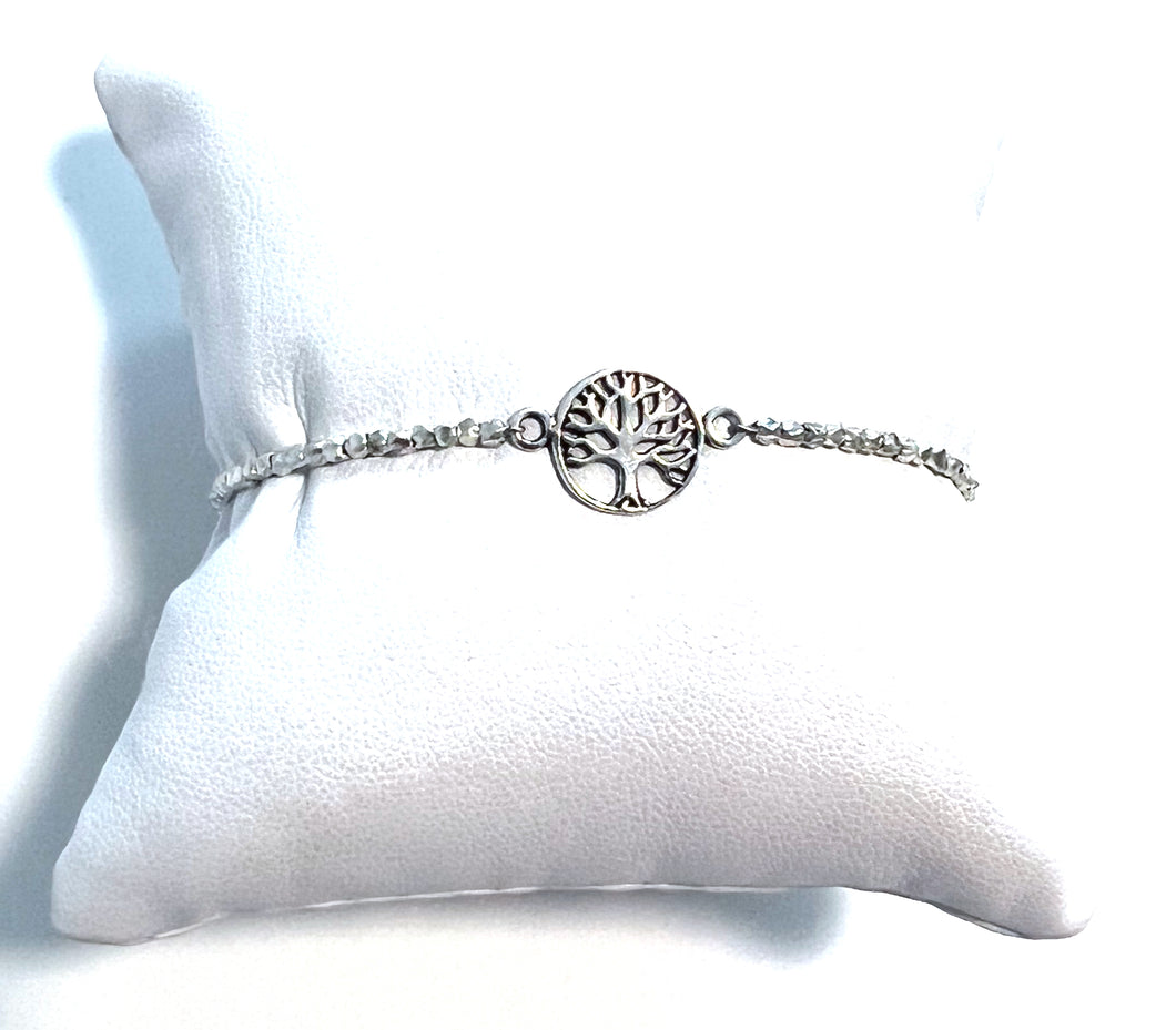 Sterling Silver Bracelet with Tree of Life Charm