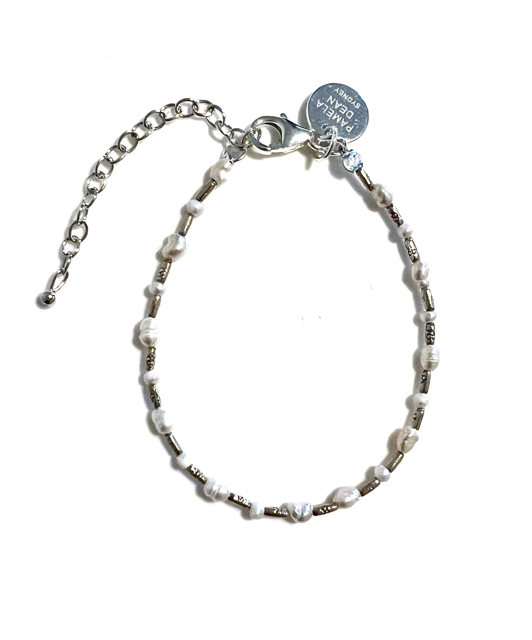 Sterling Silver Bracelet with Seed Pearls