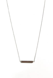 Sterling Silver Necklace with Bar Pendant