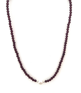 Australian Handmade Red Necklace with Garnet Pearl and Sterling Silver