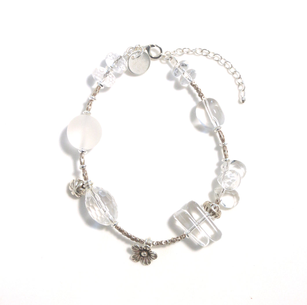 Crystal Quartz Bracelet with Sterling Silver