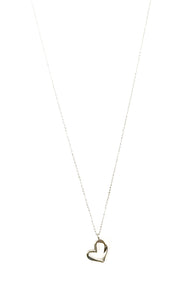 Sterling Silver Chain with Sterling Silver Heart