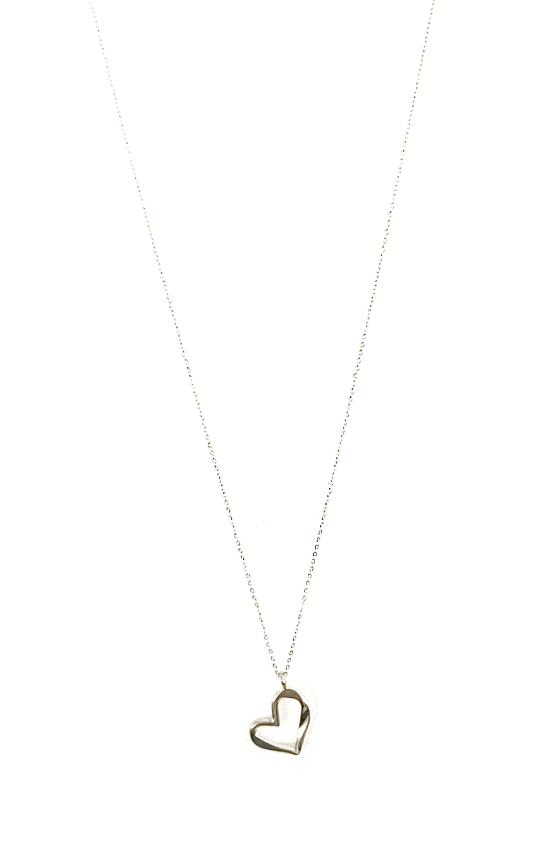 Sterling Silver Chain with Sterling Silver Heart