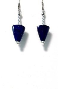 Blue earrings with Lapis Lazuli and Sterling Silver