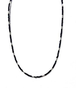 Australian Handmade Blue Necklace with Blue Goldstone and Sterling Silver