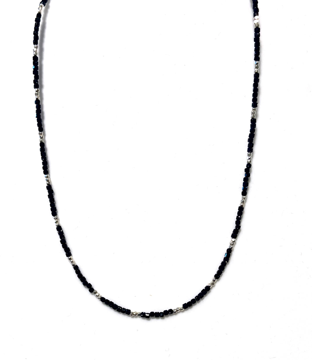 Australian Handmade Blue Necklace with Blue Goldstone and Sterling Silver