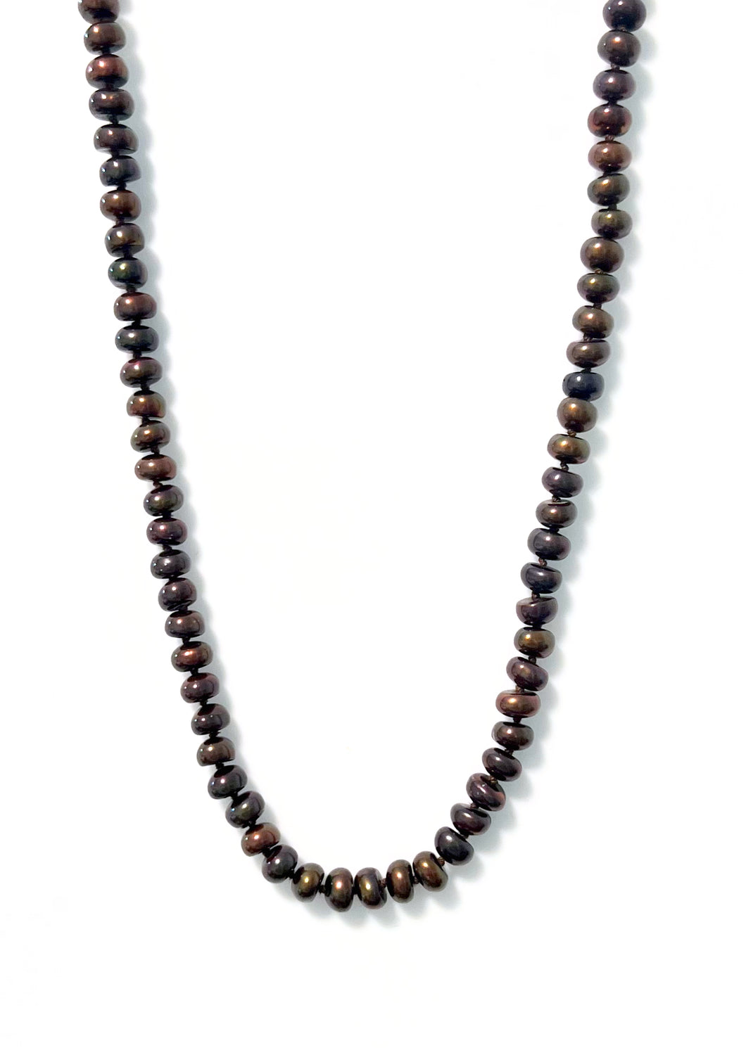 Australian Handmade Brown Button Pearl Necklace