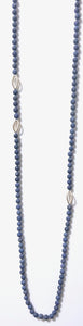 Australian Handmade Blue Necklace with Matt Dumortierite and Sterling Silver