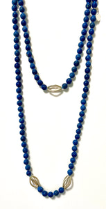 Australian Handmade Blue Necklace with Matt Dumortierite and Sterling Silver