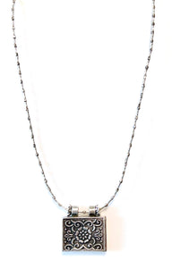 Sterling Silver Necklace with Old Afghani Pendant