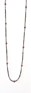 Australian Handmade Pink Necklace with Tourmaline and Natural Colour Pink Pearls