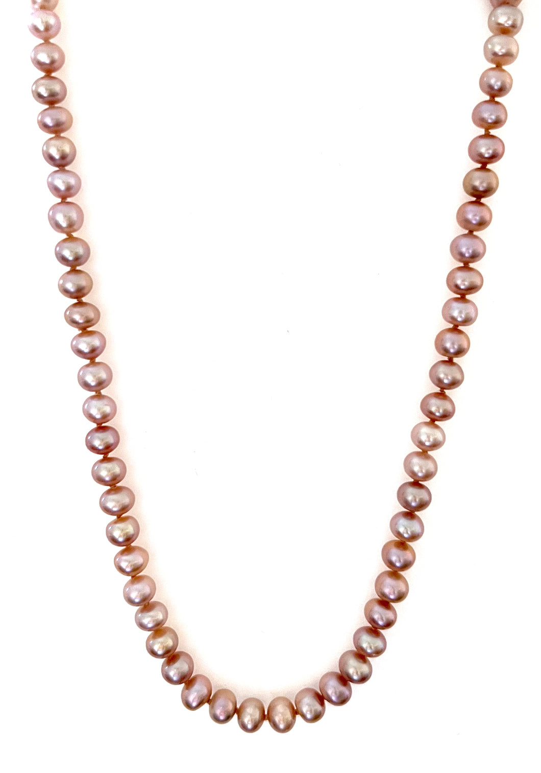 Australian Handmade Natural Colour Pink Rondel Shape Pearls and Sterling Silver