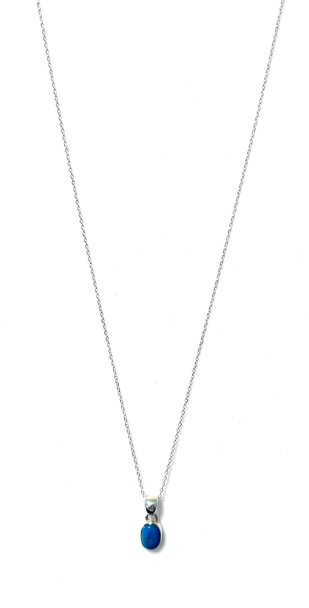 Australian Handmade Turquoise Necklace with Natural Turquoise Pendant and Sterling Silver