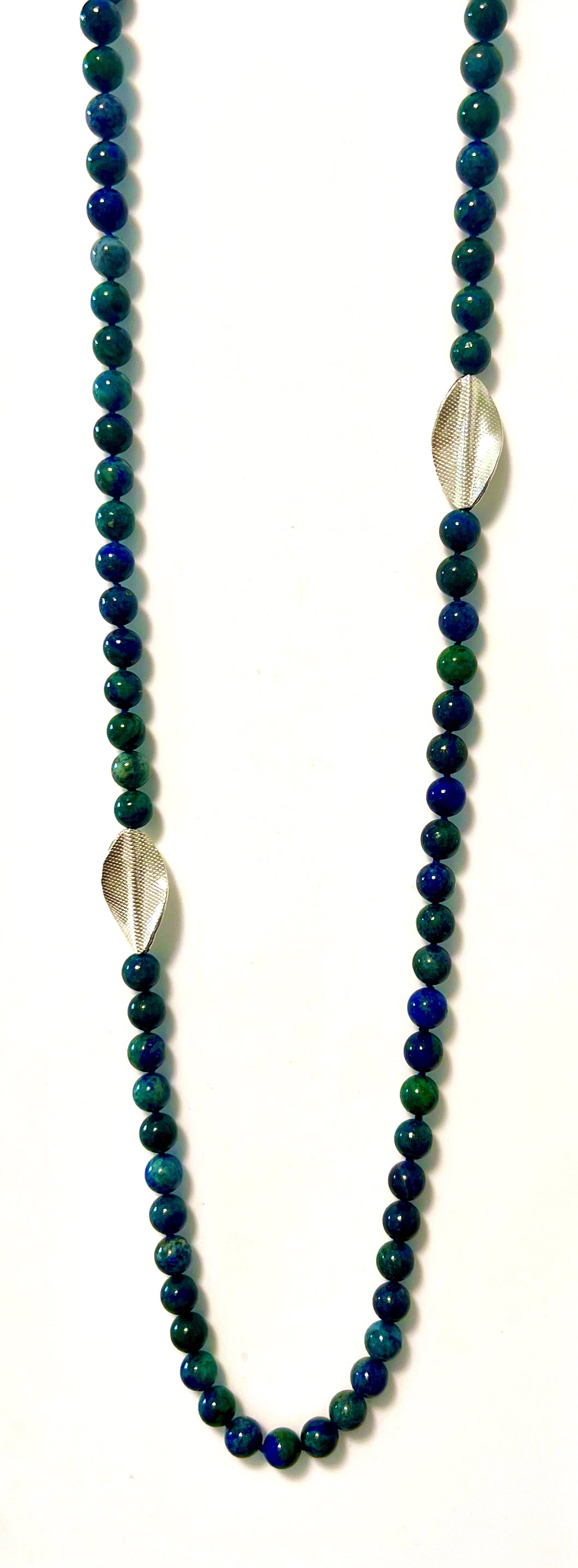 Australian Handmade Blue Necklace with Chrysocolla and Sterling Silver