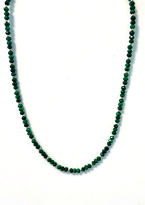 Australian Handmade Green Necklace with Facetted Malachite and Sterling Silver