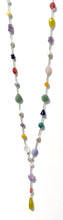 Load image into Gallery viewer, Australian Handmade Multicolour Gemstone Necklace with Pearls and Sterling Silver
