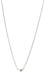 Sterling Silver Necklace with Baby Pearl
