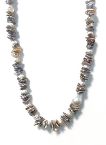 Australian Handmade Keshi Pearl Necklace with Pearls and Baroque Pearl