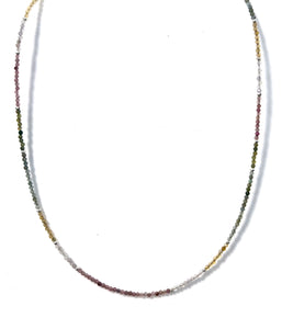 Australian Handmade Pink Necklace with Facetted Tourmaline and Sterling Silver