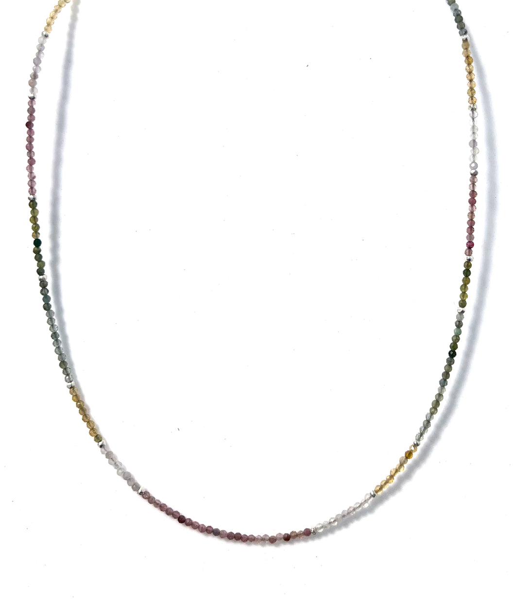 Australian Handmade Pink Necklace with Facetted Tourmaline and Sterling Silver