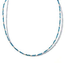 Load image into Gallery viewer, Australian Handmade Turquoise Colour Necklace with Apatite and Sterling Silver
