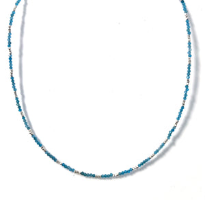 Australian Handmade Turquoise Colour Necklace with Apatite and Sterling Silver