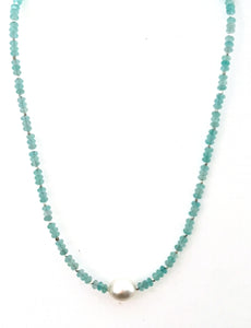 Australian Handmade Turquoise Necklace with Amazonite Pearl and Sterling Silver