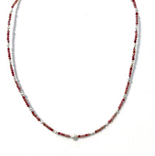 Load image into Gallery viewer, Australian Handmade Pink Necklace with Rhodochrosite Pearls and Sterling Silver
