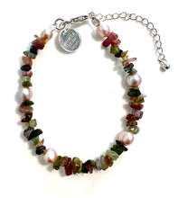 Load image into Gallery viewer, Australian Handmade Pink Necklace with Tourmaline and Natural Colour Pink Pearls
