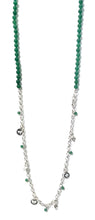 Load image into Gallery viewer, Australian Handmade Green Necklace with Aventurine Sterling Silver Chain and Assorted Charms
