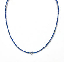 Load image into Gallery viewer, Australian Handmade Blue Necklace with Lapis Lazuli and Sterling Silver Heart
