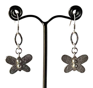 Sterling Silver Earrings with Butterfly