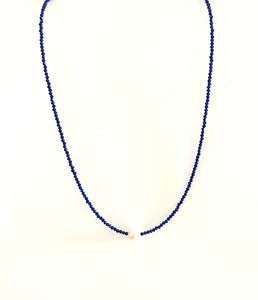 Australian Handmade Blue Necklace with Lapis Lazuli Pearl and Sterling Silver