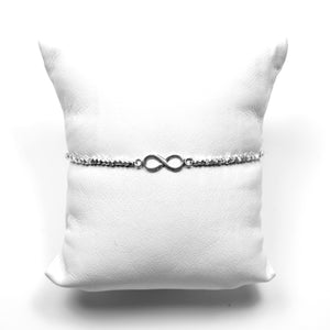 Sterling Silver Bracelet with Sterling Silver Infinity