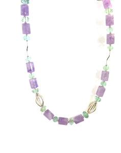 Australian Handmade  Necklace with Lavender Amethyst Fluorite and Sterling Silver