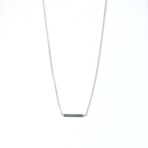 Sterling Silver Necklace with Bar Pendant