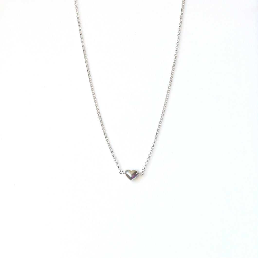 Sterling Silver Chain Necklace with Heart
