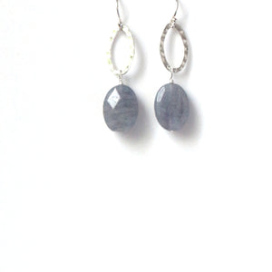 Blue Earrings with Iolite and Sterling Silver