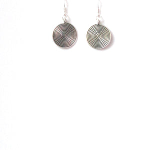 Sterling Silver Disc Earrings